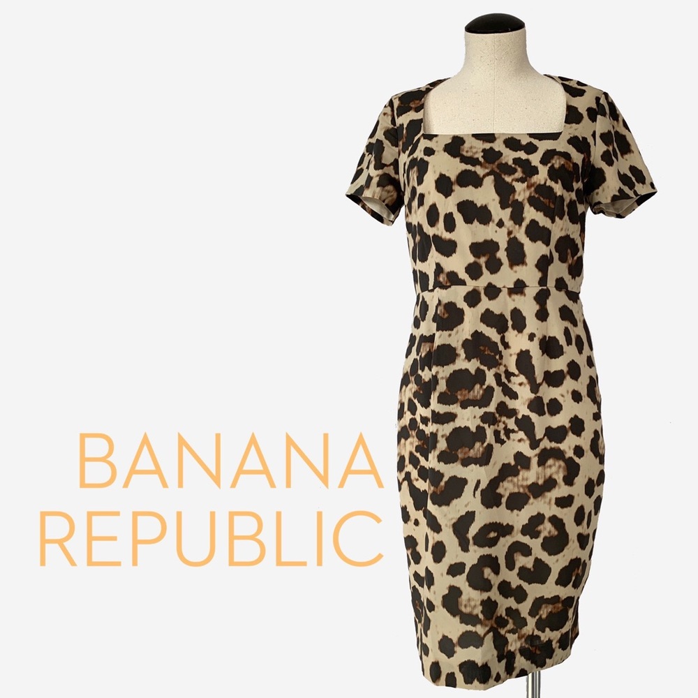 Banana Republic🐆short sleeve shift dress Sz 4